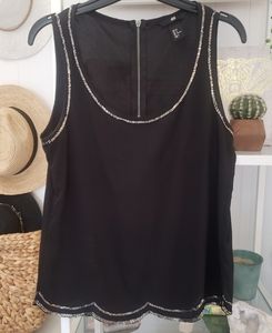 Womans Sequins Embellished Tank Top